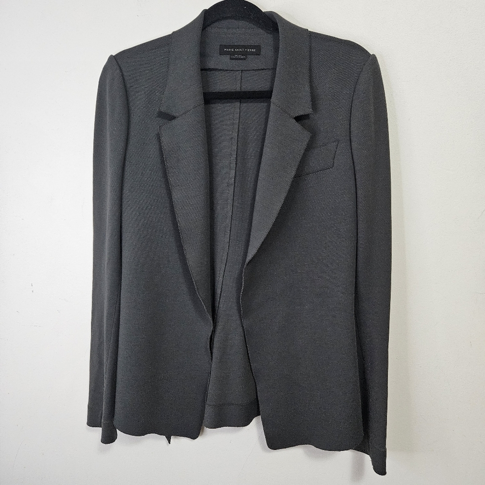 Marie Saint Pierre Anna Jacket Blazer Sz 2 /  Medium Khaki